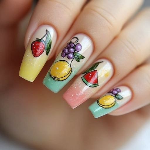 Fruit theme nails