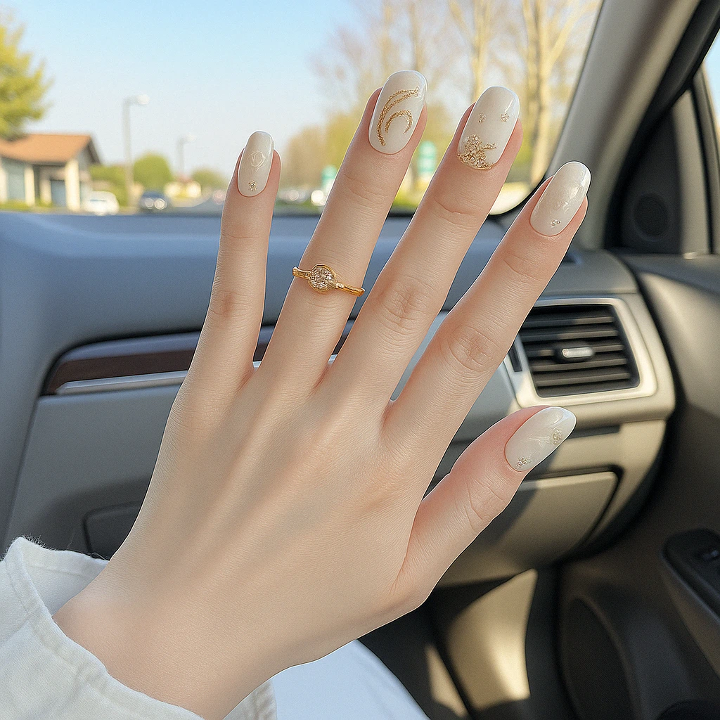 Virtual try-on result of nail designs