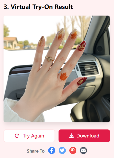 Plaid fall nail design